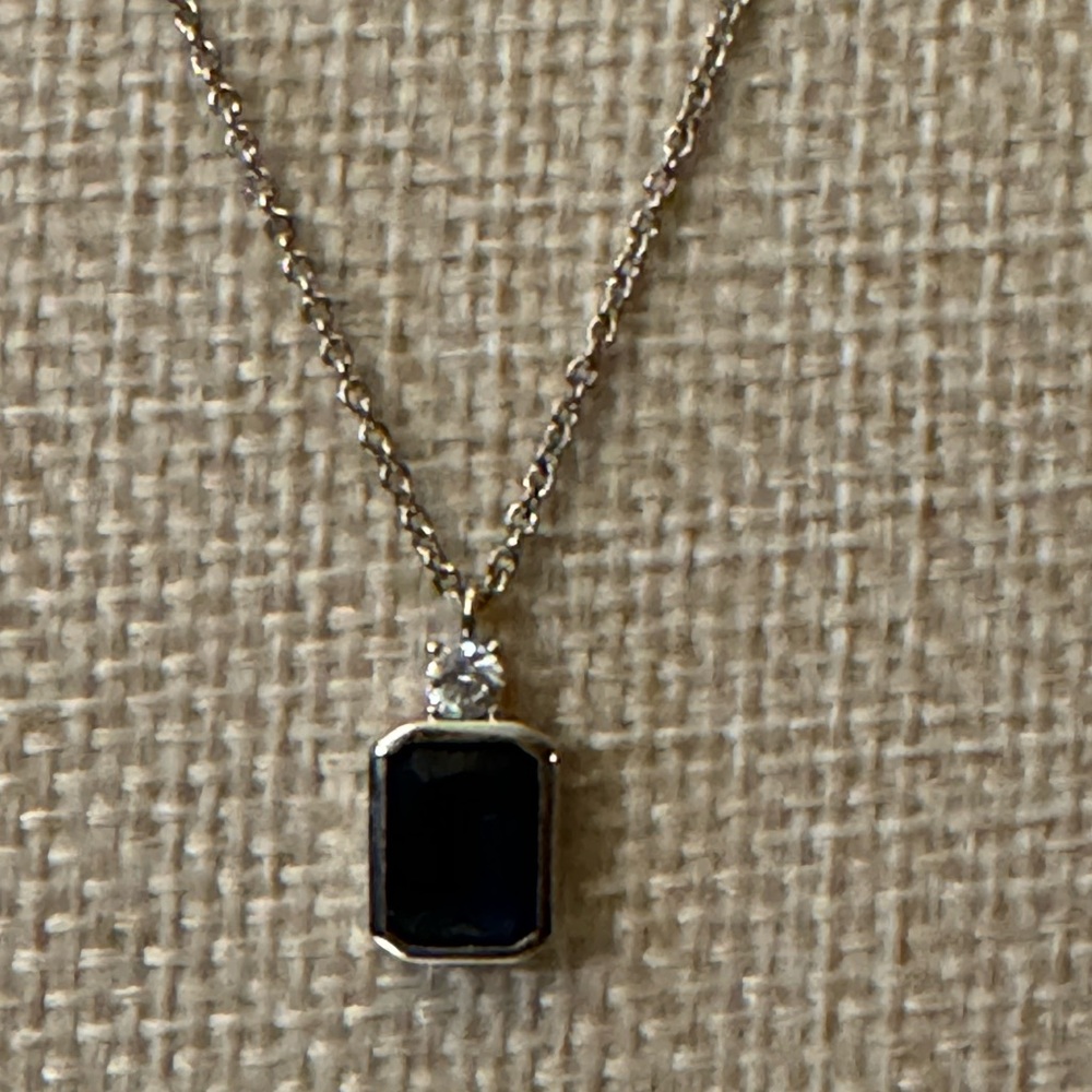 Eliot Danori 8 in 6 in ExtenderDelicate silver Chain Necklace w/  Stone